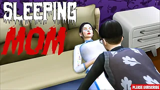 Korean girl after sharing same breadth asian step-mom and step-son have sex